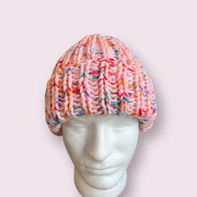 Load image into Gallery viewer, Pink Confetti Chunky Knit Beanie
