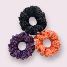 Load image into Gallery viewer, Halloween Velvet Scrunchie 3pc Set

