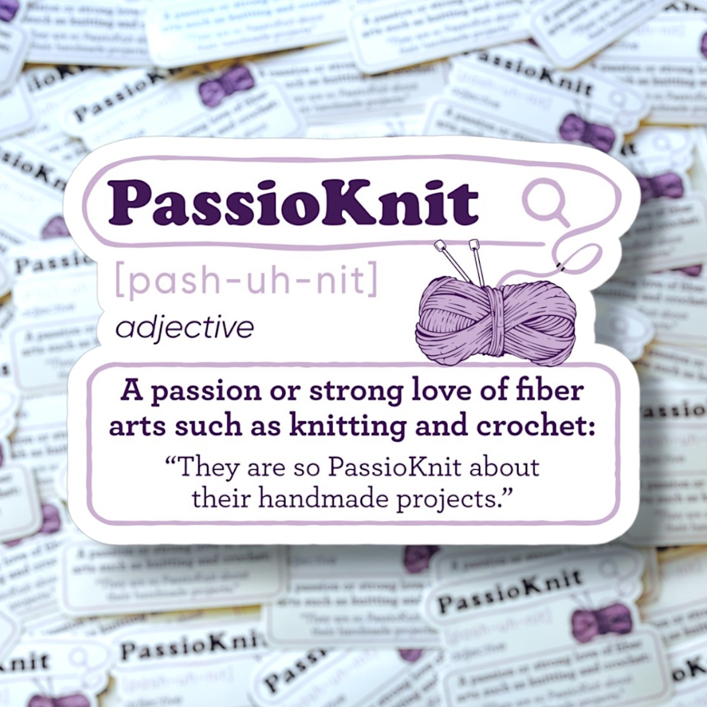 Passioknit Definition Sticker