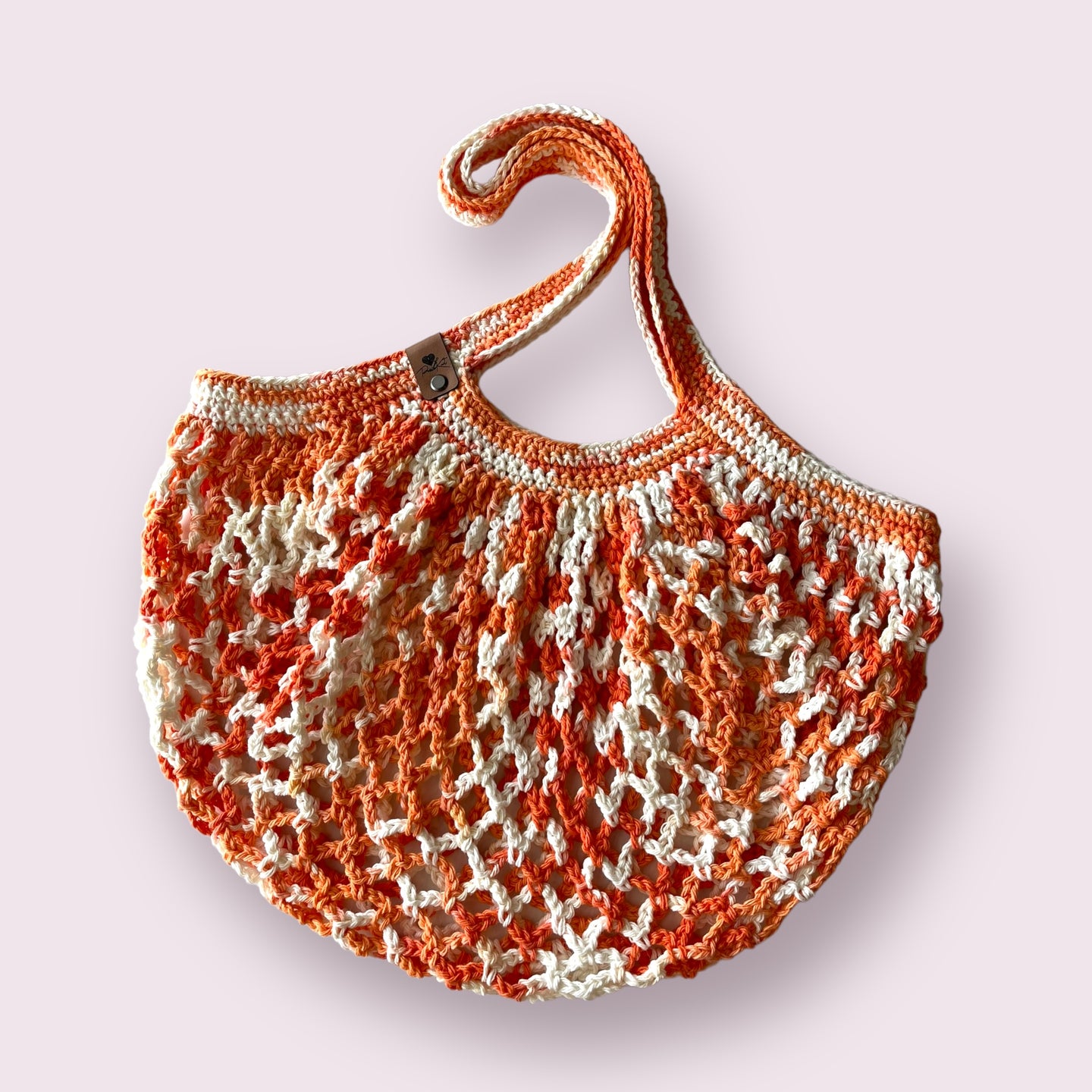 Orange Mesh Market Bag