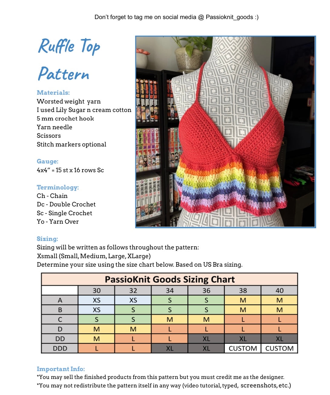 crochet ruffle top