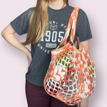 Load image into Gallery viewer, Orange Mesh Market Bag

