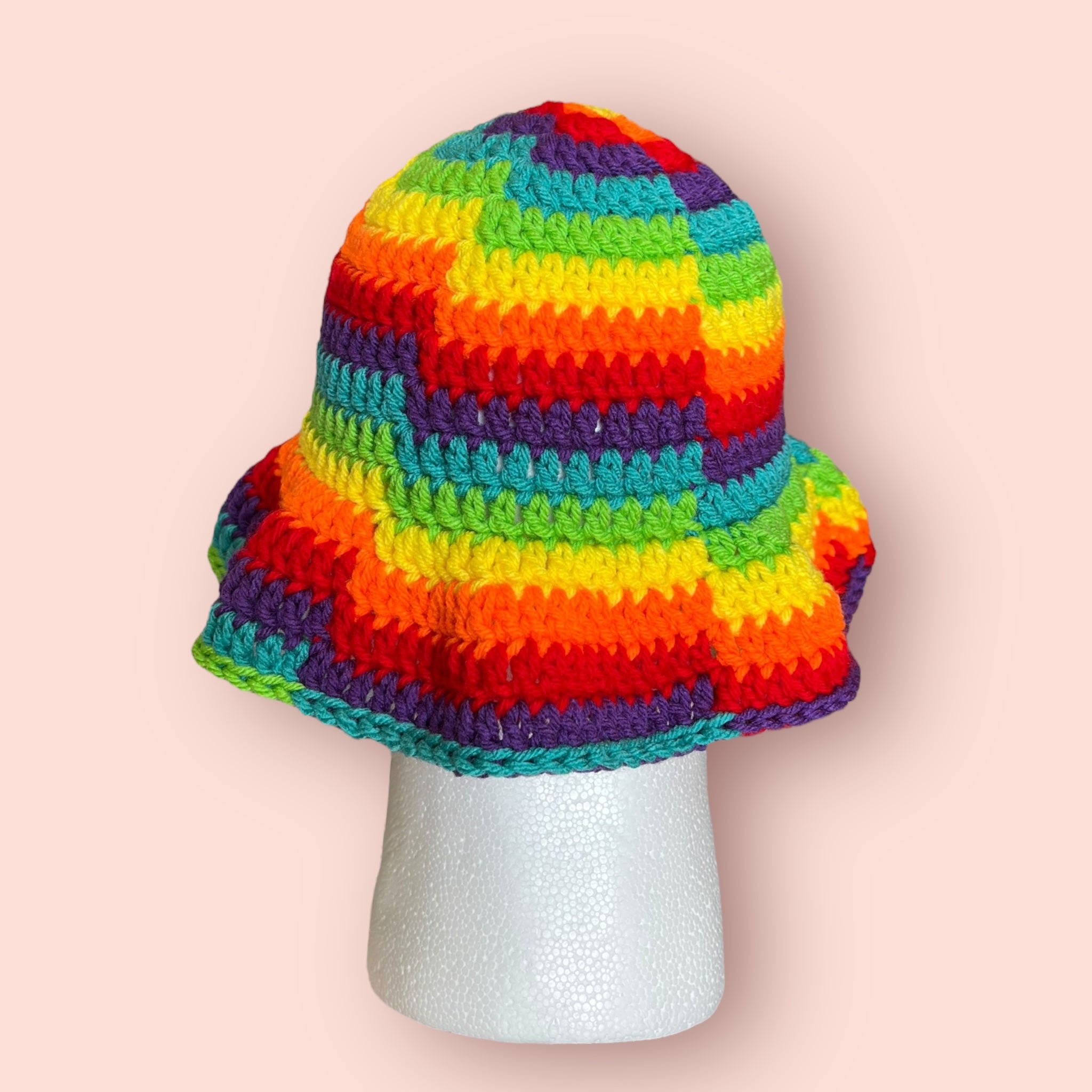 Rainbow Swirl Bucket Hat Crochet Pattern – PassioKnit Goods display picture 2