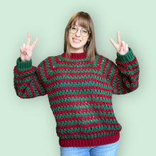 Load image into Gallery viewer, V stitch Christmas Sweater
