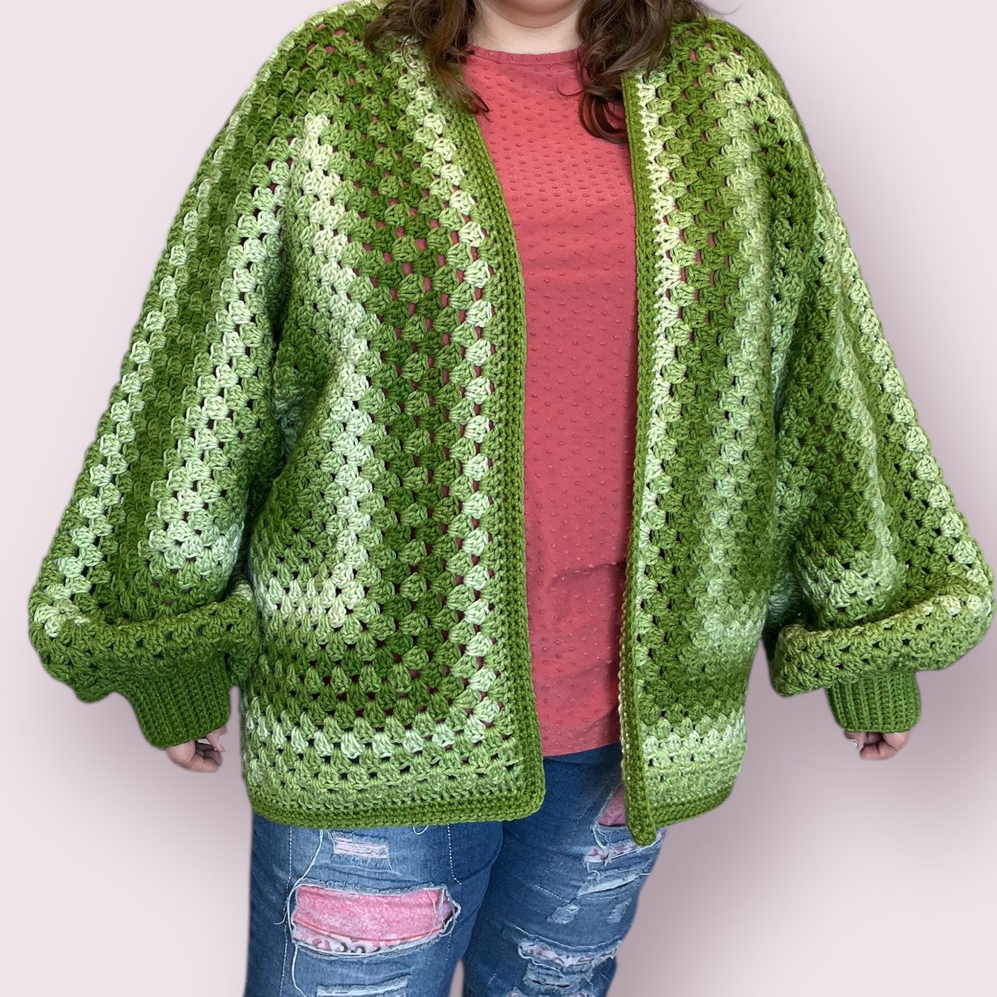 Green Apple Ombre Cardigan