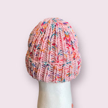 Load image into Gallery viewer, Pink Confetti Chunky Knit Beanie
