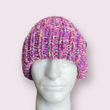 Load image into Gallery viewer, Purple Sprinkles Chunky Knit Beanie
