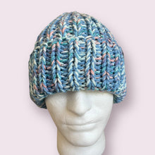 Load image into Gallery viewer, Blue Chunky Knit Beanie
