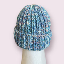 Load image into Gallery viewer, Blue Chunky Knit Beanie
