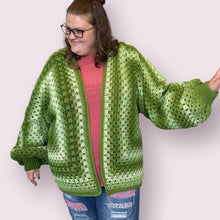 Load image into Gallery viewer, Green Apple Ombre Cardigan
