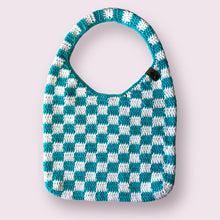 Load image into Gallery viewer, Blue Checkered Tote Bag
