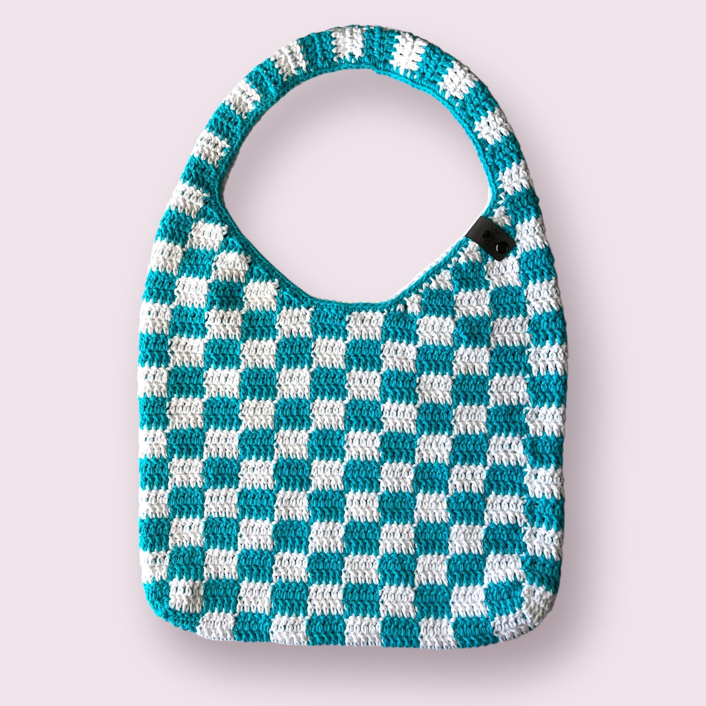 Blue Checkered Tote Bag