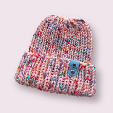 Load image into Gallery viewer, Pink Confetti Chunky Knit Beanie
