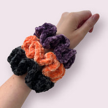 Load image into Gallery viewer, Halloween Velvet Scrunchie 3pc Set
