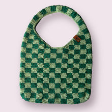 Load image into Gallery viewer, Green Checkered Tote Bag
