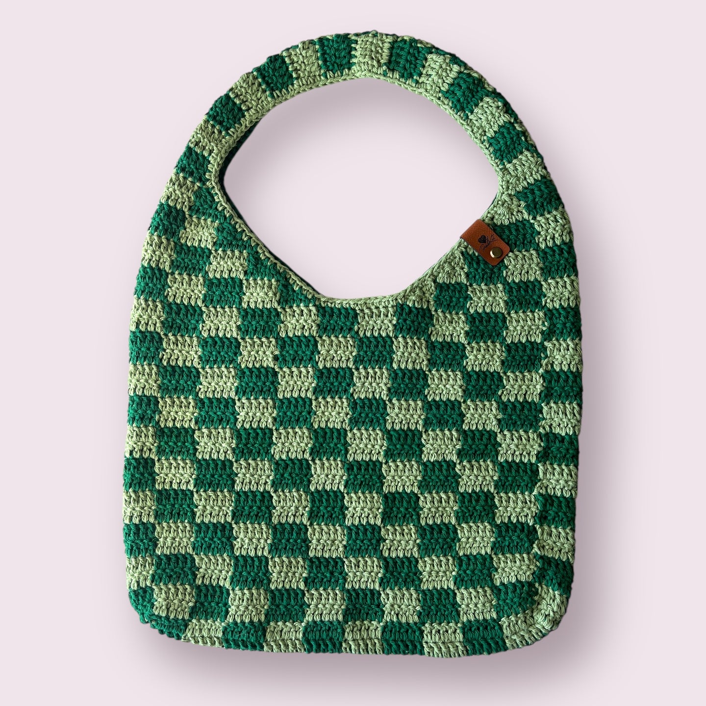 Green Checkered Tote Bag