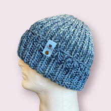 Load image into Gallery viewer, Blue Chunky Knit Beanie
