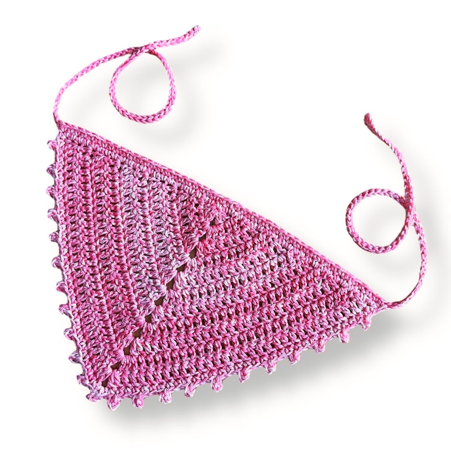 Pink Picot Bandana