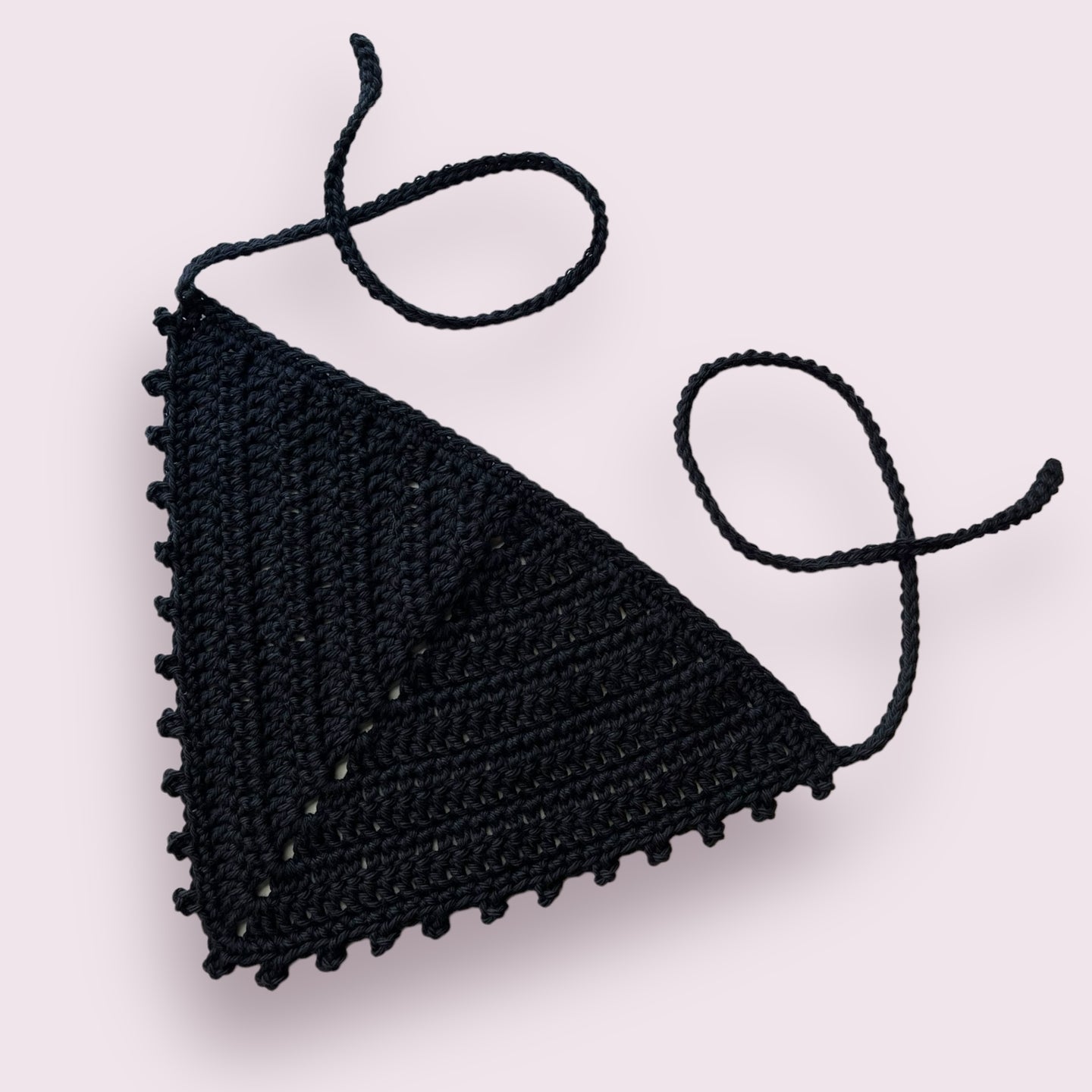 Black Picot Bandana
