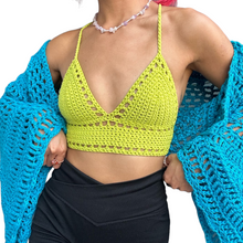 Load image into Gallery viewer, Hot Green Lilly Top XS
