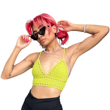 Load image into Gallery viewer, Hot Green Lilly Top XS
